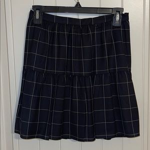 Madewell Windowpane drop waist skirt